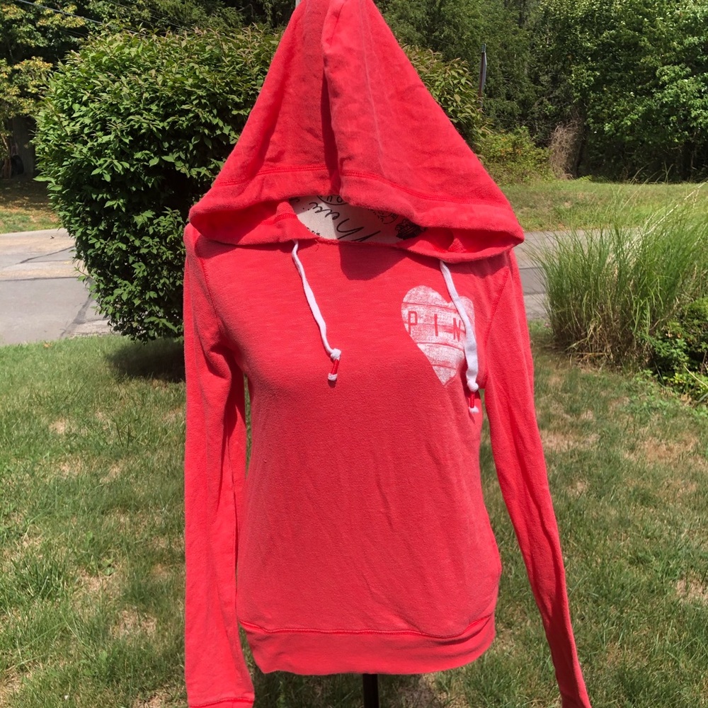 PINK VICTORIA SECRET HOODED SHIRT